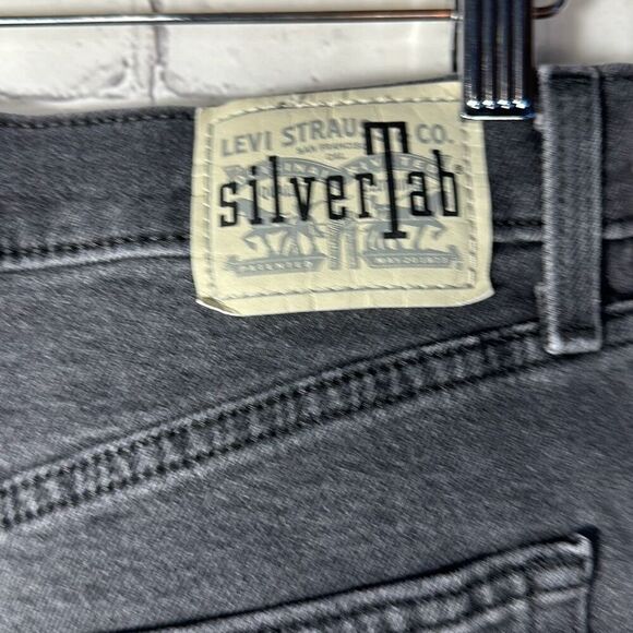 Silvertab Gray Charcoal Wash High Rise Baggy Grunge Mom Jeans Womens W30 L27 - Picture 5 of 11